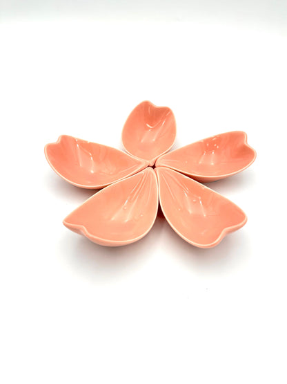 Mino Yaki  Sakura Shaped Small Dish Set  (Pink)