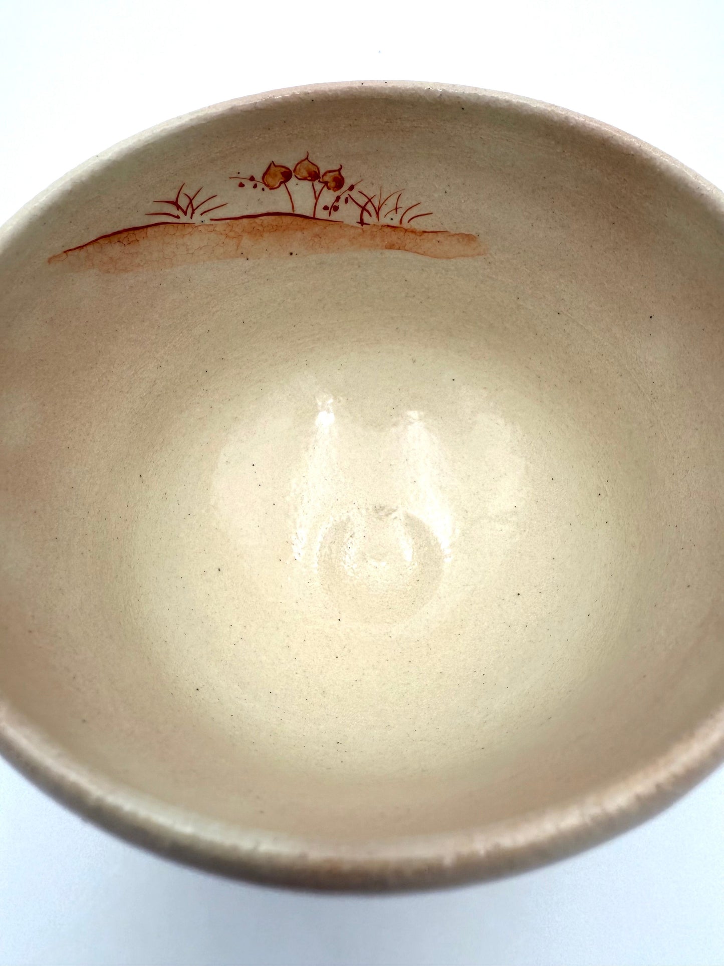 Kyo Yaki (Ware) Matcha Bowl Hand Painted Frolicking Animals(Choju-Giga)