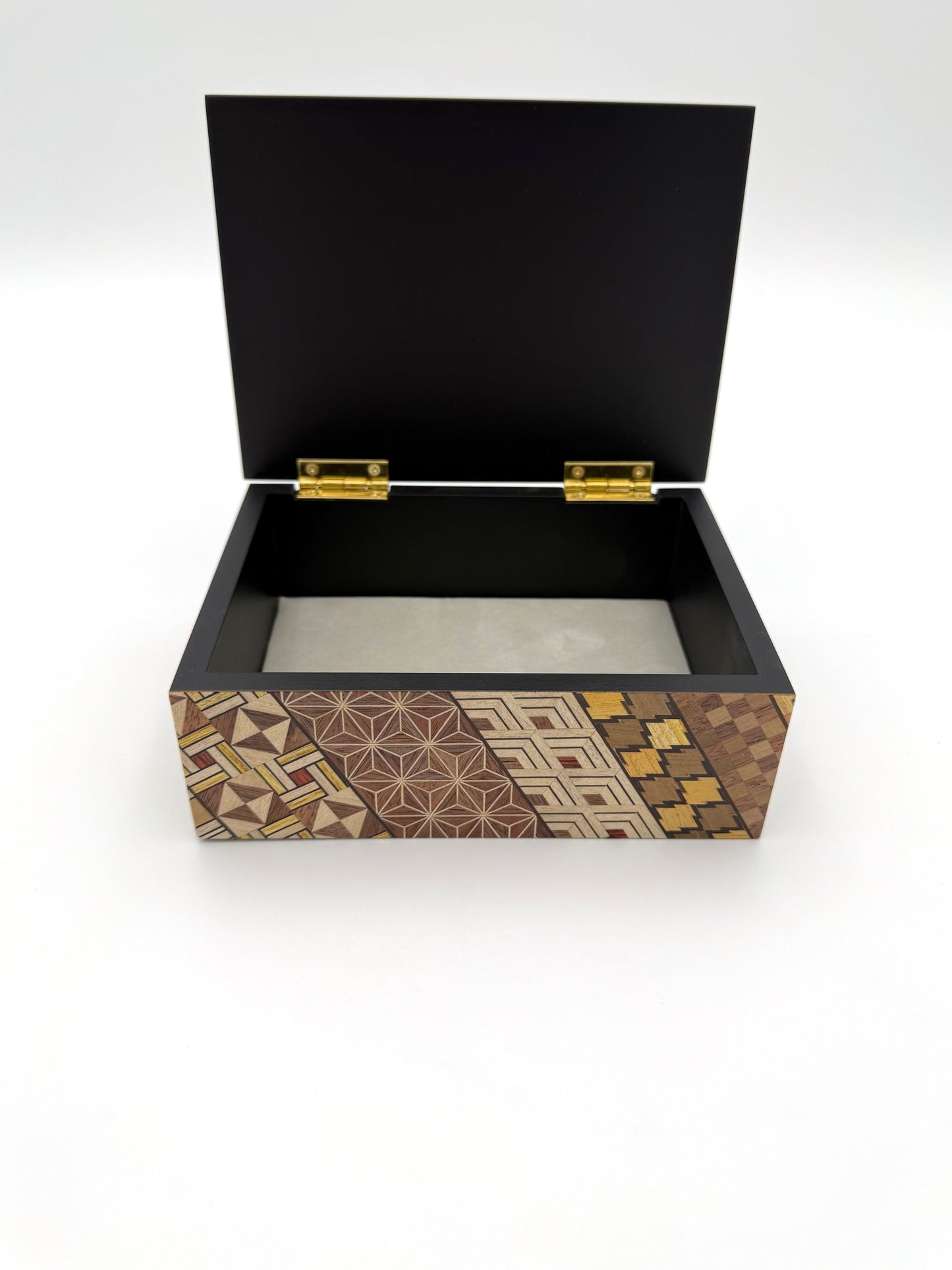 Hakone Yosegi Japanese Marquetry,  Small Box (Koyosegi Pattern) B