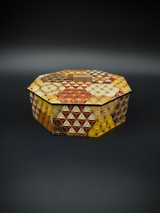 Hakone Yosegi Marquetry Octagon Confectionery Bowl