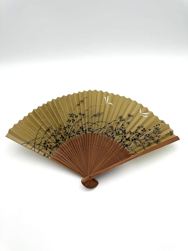 Ōmi Folding Fan-Dragonfly and Gourd