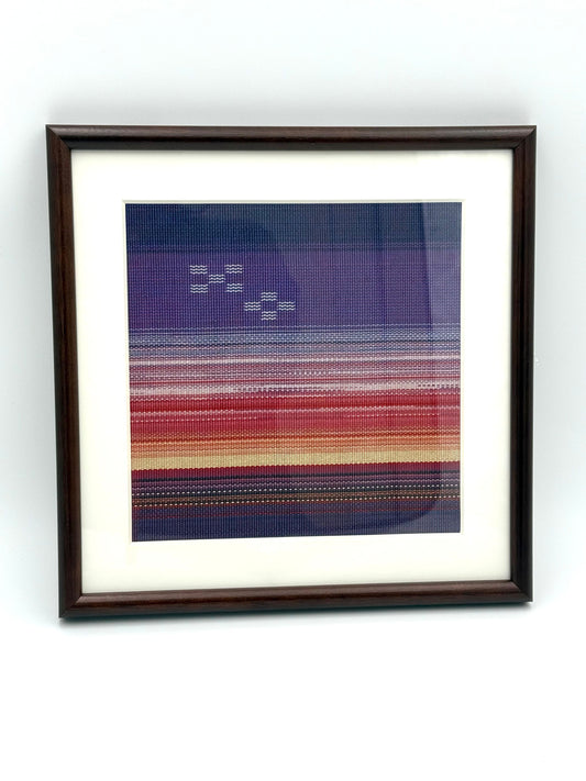 Framed Minsa Weaving Textile Art (Okinawa Traditional Craft)